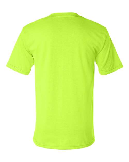 Unisex USA-Made 50/50 Pocket T-Shirt - Safety Green Back