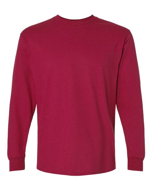 Gildan Unisex Ultra Cotton® Long Sleeve T-Shirt - Cardinal Red Front