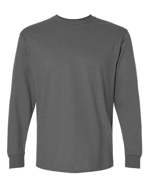 Gildan Unisex Ultra Cotton® Long Sleeve T-Shirt - Charcoal Front
