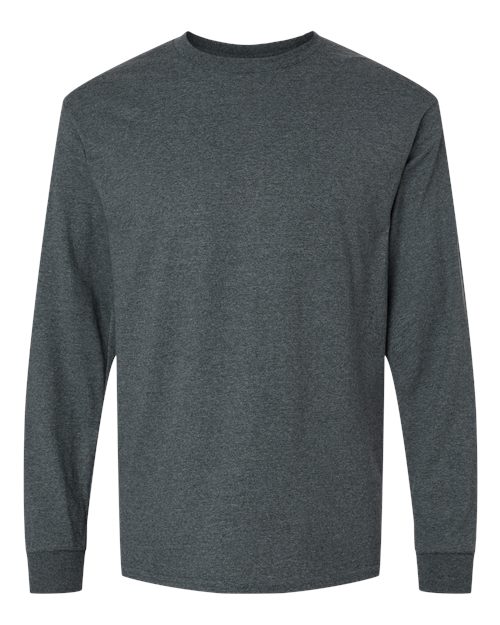 Gildan Unisex Ultra Cotton® Long Sleeve T-Shirt - Dark Heather Front