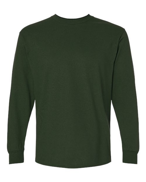 Gildan Unisex Ultra Cotton® Long Sleeve T-Shirt - Forest Green Front