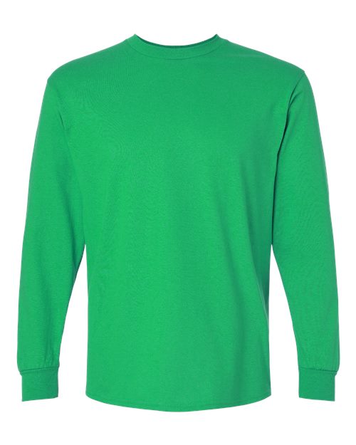 Gildan Unisex Ultra Cotton® Long Sleeve T-Shirt - Irish Green Front