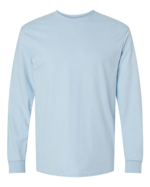 Gildan Unisex Ultra Cotton® Long Sleeve T-Shirt - Light Blue Front