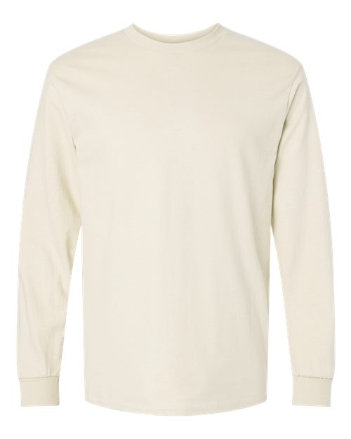 Gildan Unisex Ultra Cotton® Long Sleeve T-Shirt - Natural Front