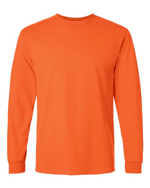 Gildan Unisex Ultra Cotton® Long Sleeve T-Shirt - Orange Front