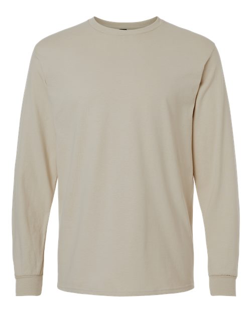 Gildan Unisex Ultra Cotton® Long Sleeve T-Shirt - Sand Front