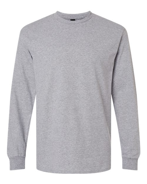 Gildan Unisex Ultra Cotton® Long Sleeve T-Shirt - Sport Grey Front