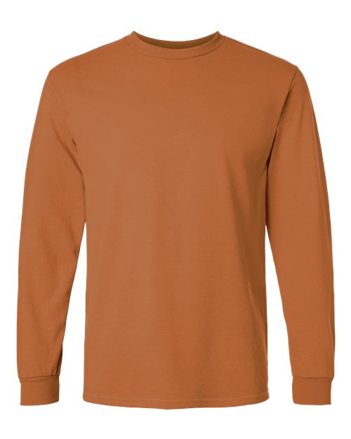 Gildan Unisex Ultra Cotton® Long Sleeve T-Shirt - Texas Orange Front