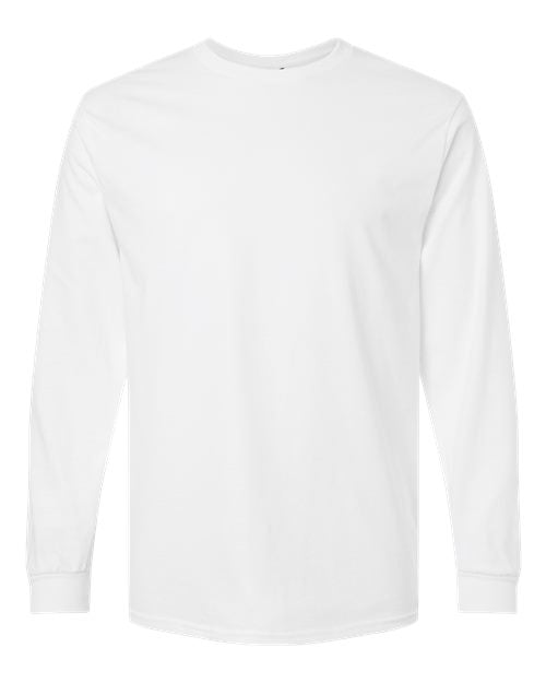 Gildan Unisex Ultra Cotton® Long Sleeve T-Shirt - White Front