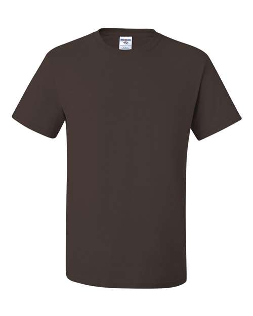 JERZEES Unisex Dri-Power® 50/50 T-Shirt - Chocolate Front