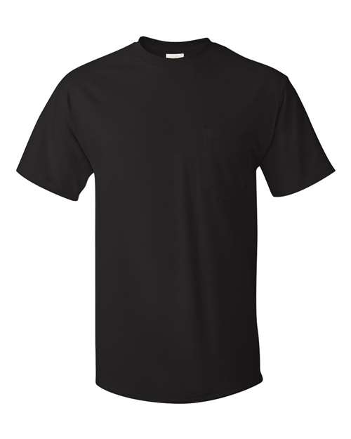 Men's Authentic Pocket T-Shirt - Black Front
