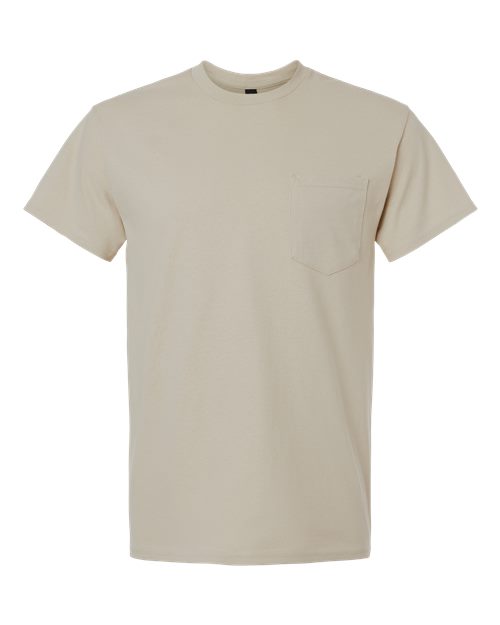 Gildan Unisex Ultra Cotton® Pocket T-Shirt - Sand Front