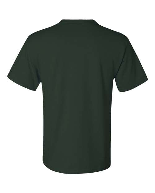 Unisex Dri-Power® 50/50 Pocket T-Shirt - Forest Green Back