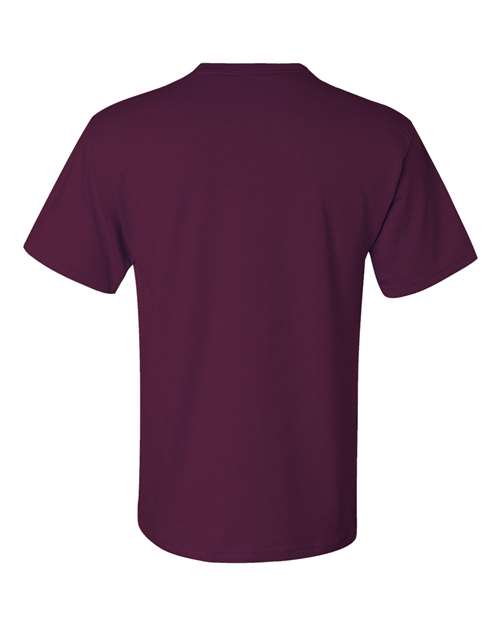 Unisex Dri-Power® 50/50 Pocket T-Shirt - Maroon Back