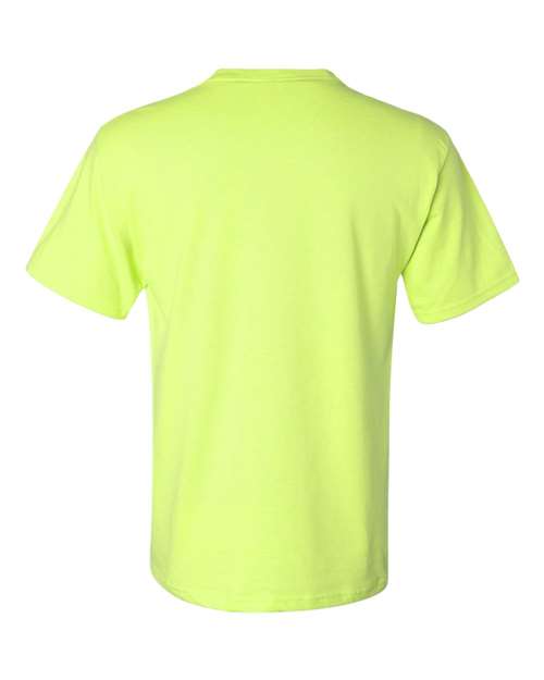 Unisex Dri-Power® 50/50 Pocket T-Shirt - Safety Green Back