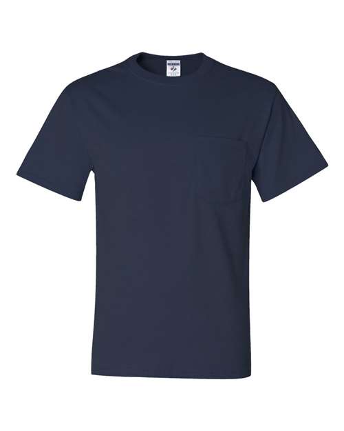 Unisex Dri-Power® 50/50 Pocket T-Shirt - J. Navy Front