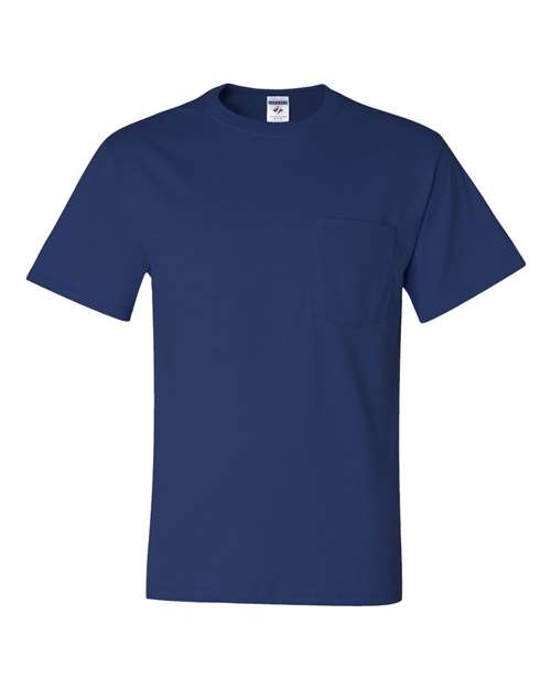 Unisex Dri-Power® 50/50 Pocket T-Shirt - Royal Front
