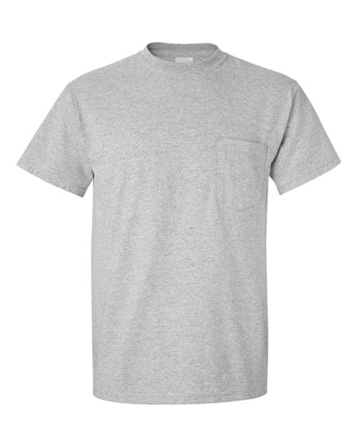 Gildan Unisex DryBlend® Pocket T-Shirt - Sport Grey Front