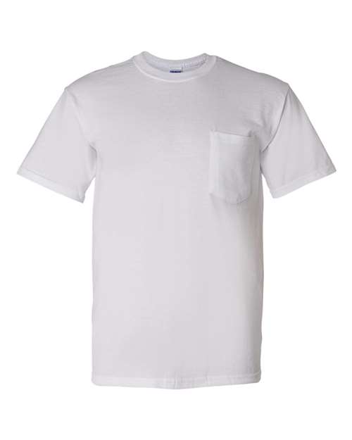 Gildan Unisex DryBlend® Pocket T-Shirt - White Front