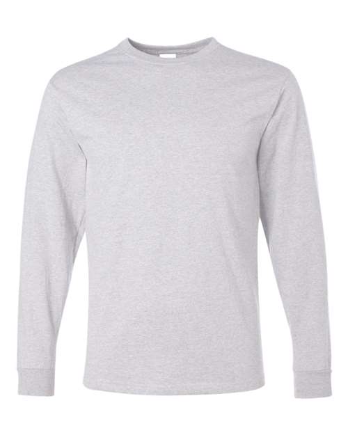 Unisex Dri-Power® Long Sleeve 50/50 T-Shirt - Ash Front
