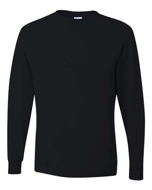 Unisex Dri-Power® Long Sleeve 50/50 T-Shirt - Black Front