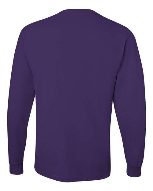 Unisex Dri-Power® Long Sleeve 50/50 T-Shirt - Deep Purple Back