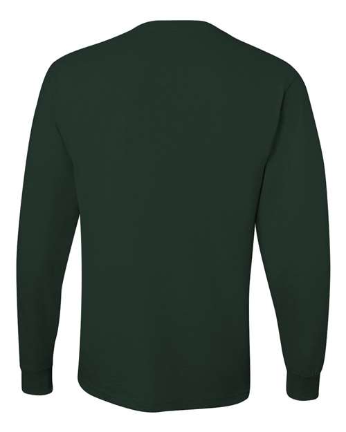 Unisex Dri-Power® Long Sleeve 50/50 T-Shirt - Forest Green Back