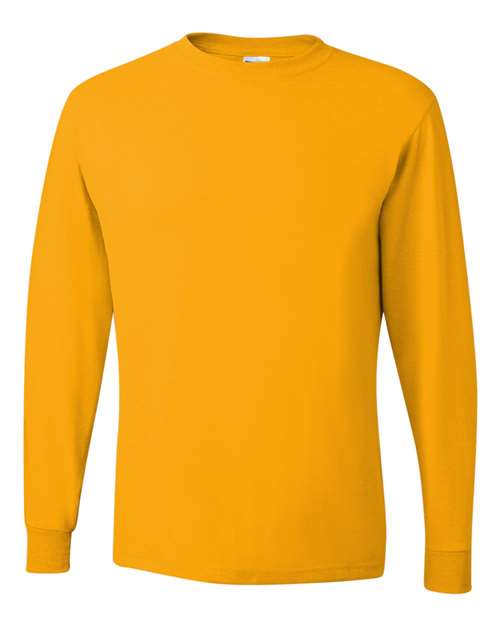 Unisex Dri-Power® Long Sleeve 50/50 T-Shirt - Gold Front