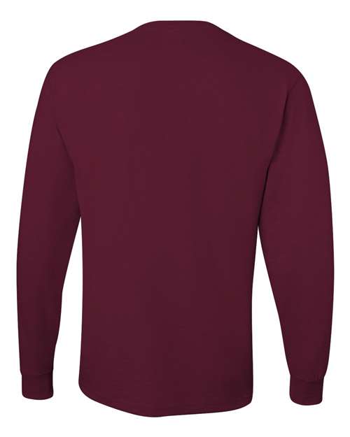 Unisex Dri-Power® Long Sleeve 50/50 T-Shirt - Maroon Back