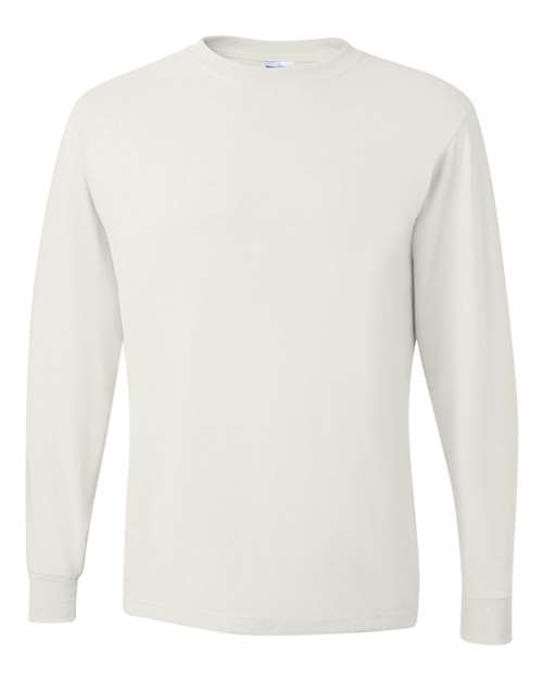 Unisex Dri-Power® Long Sleeve 50/50 T-Shirt - White Front