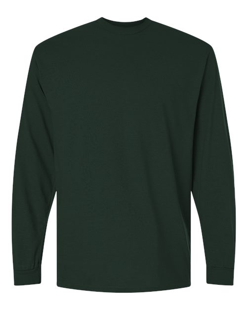 Gildan Unisex DryBlend® 50/50 Long Sleeve T-Shirt - Forest Green Front