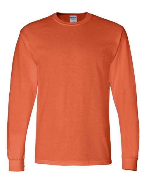 Gildan Unisex DryBlend® 50/50 Long Sleeve T-Shirt - Orange Front