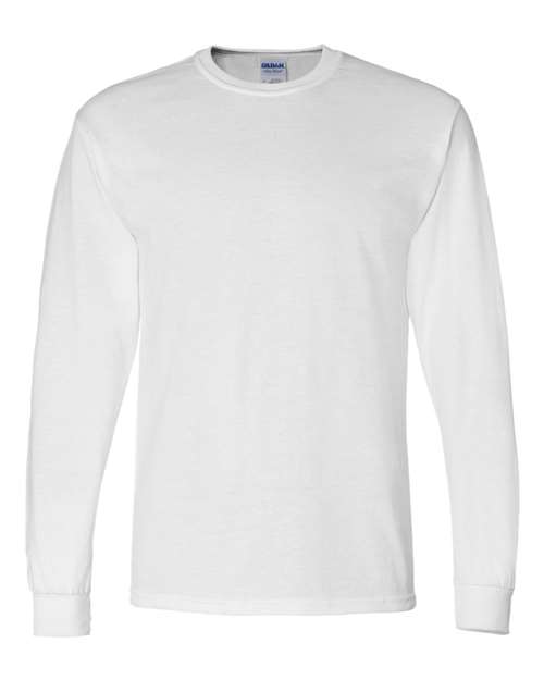 Gildan Unisex DryBlend® 50/50 Long Sleeve T-Shirt - White Front