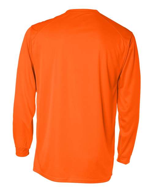 Unisex B-Core Long Sleeve T-Shirt - Safety Orange Back