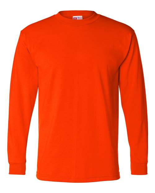 Men's USA-Made 50/50 Long Sleeve T-Shirt - Safety Orange Front