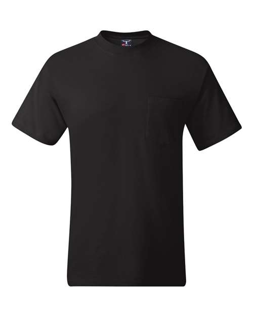 Men's Beefy-T® Pocket T-Shirt - Black Front