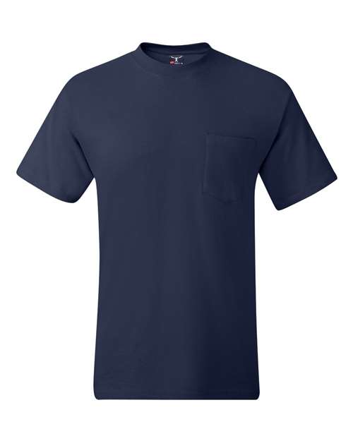 Men's Beefy-T® Pocket T-Shirt - Navy Front