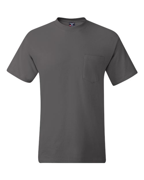 Men's Beefy-T® Pocket T-Shirt - Smoke Grey Front