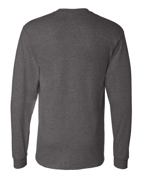 Unisex Beefy-T® Long Sleeve T-Shirt - Charcoal Heather Back