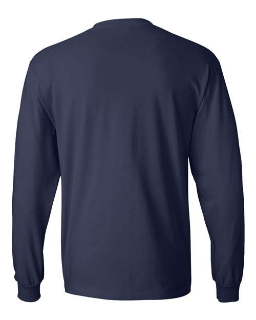 Unisex Beefy-T® Long Sleeve T-Shirt - Navy Back