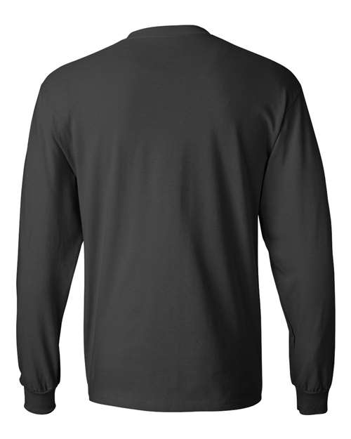 Unisex Beefy-T® Long Sleeve T-Shirt - Smoke Grey Back