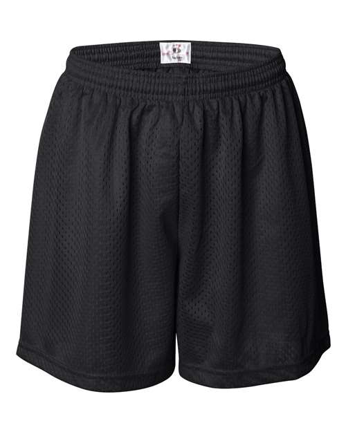 Women's Pro Mesh 5" Solid Liner Shorts - Black Front