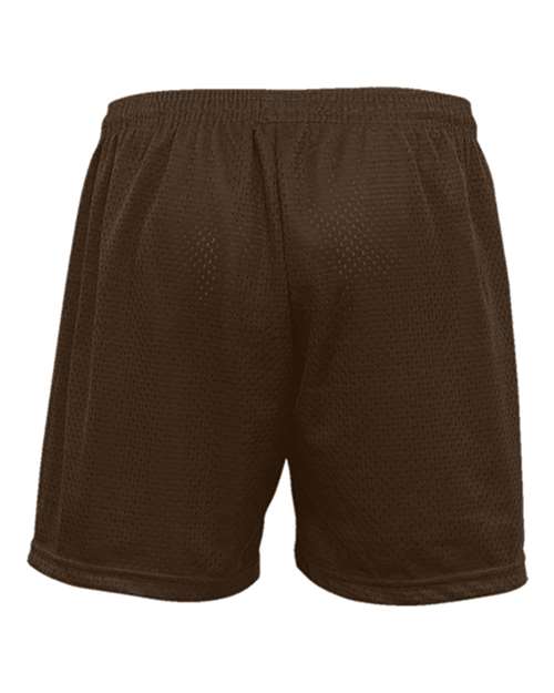 Women's Pro Mesh 5" Solid Liner Shorts - Brown Back