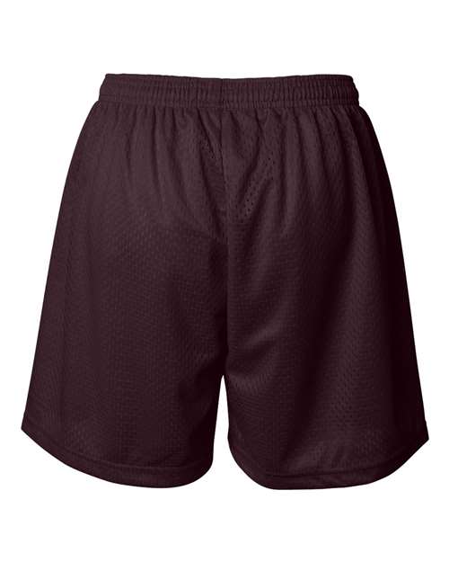 Women's Pro Mesh 5" Solid Liner Shorts - Maroon Back