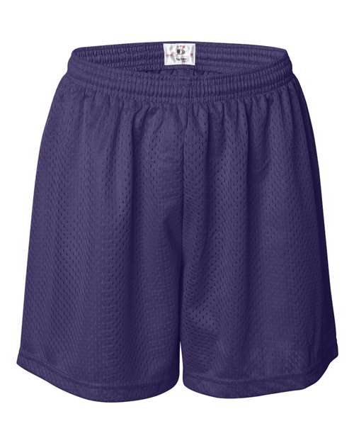 Women's Pro Mesh 5" Solid Liner Shorts - Purple Front