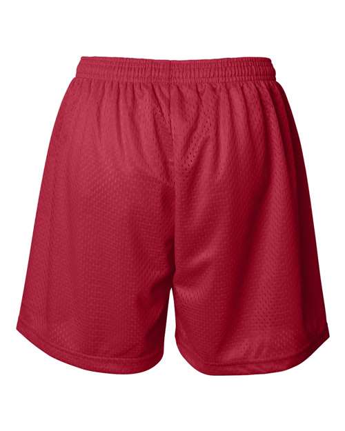 Women's Pro Mesh 5" Solid Liner Shorts - Red Back