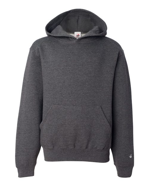Youth Hooded Sweatshirt - Ash Front