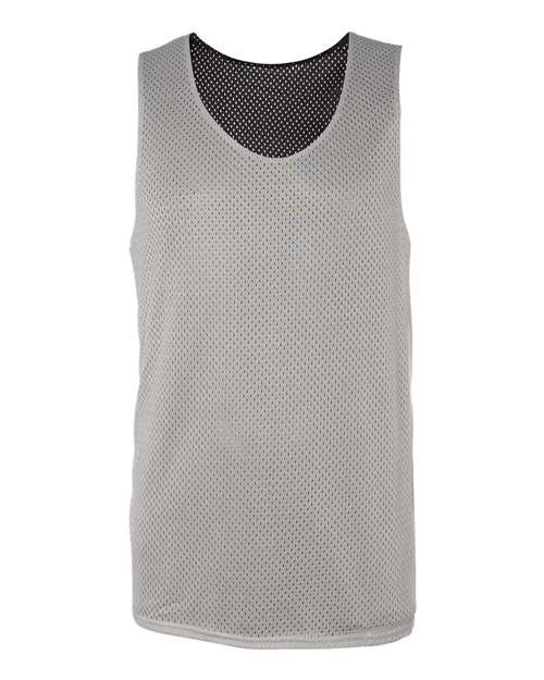 Men's Pro Mesh Reversible Tank Top - Silver/ Black Front