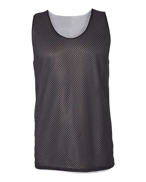 Men's Pro Mesh Reversible Tank Top - Black/ White Front