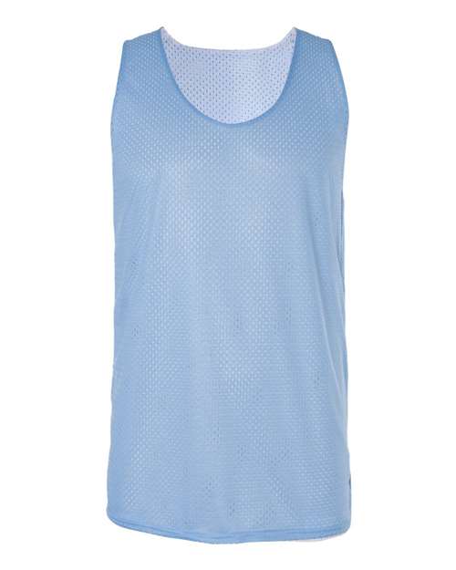 Men's Pro Mesh Reversible Tank Top - Columbia Blue/ White Front